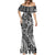 Samoa Tapa Mermaid Dress Siapo Mix Tatau Patterns - Black LT7 - Polynesian Pride