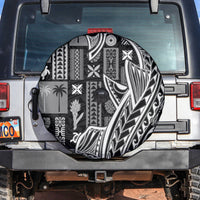 Samoa Tapa Spare Tire Cover Siapo Mix Tatau Patterns - Black LT7 - Polynesian Pride