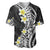 Hawaii Aloha Baseball Jersey Plumeria Vintage - Black LT7 Black - Polynesian Pride