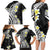 Hawaii Aloha Family Matching Long Sleeve Bodycon Dress and Hawaiian Shirt Plumeria Vintage - Black LT7 - Polynesian Pride