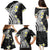 Hawaii Aloha Family Matching Puletasi Dress and Hawaiian Shirt Plumeria Vintage - Black LT7 - Polynesian Pride