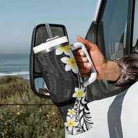 Hawaii Aloha Tumbler With Handle Plumeria Vintage - Black LT7 - Polynesian Pride