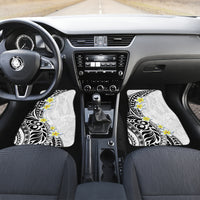 Hawaii Aloha Car Mats Plumeria Vintage - White LT7 - Polynesian Pride