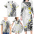 Hawaii Aloha Family Matching Long Sleeve Bodycon Dress and Hawaiian Shirt Plumeria Vintage - White LT7 - Polynesian Pride