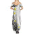 Hawaii Aloha Summer Maxi Dress Plumeria Vintage - White LT7 - Polynesian Pride