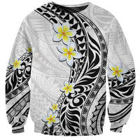 Hawaii Aloha Sweatshirt Plumeria Vintage - White LT7 Unisex White - Polynesian Pride