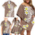 Hawaii Aloha Family Matching Off Shoulder Short Dress and Hawaiian Shirt Plumeria Vintage - Brown LT7 - Polynesian Pride