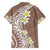 Hawaii Aloha Family Matching Off Shoulder Short Dress and Hawaiian Shirt Plumeria Vintage - Brown LT7 - Polynesian Pride