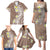 Hawaii Aloha Family Matching Puletasi Dress and Hawaiian Shirt Plumeria Vintage - Brown LT7 - Polynesian Pride