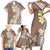 Hawaii Aloha Family Matching Short Sleeve Bodycon Dress and Hawaiian Shirt Plumeria Vintage - Brown LT7 - Polynesian Pride