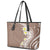 Hawaii Aloha Leather Tote Bag Plumeria Vintage - Brown LT7 - Polynesian Pride