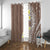 Hawaii Aloha Window Curtain Plumeria Vintage - Brown LT7 With Grommets Brown - Polynesian Pride