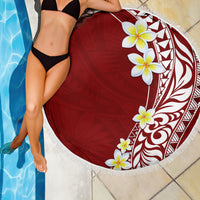Hawaii Aloha Beach Blanket Plumeria Vintage - Crimson LT7 - Polynesian Pride