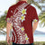 Hawaii Aloha Hawaiian Shirt Plumeria Vintage - Crimson LT7 - Polynesian Pride