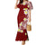 Hawaii Aloha Mermaid Dress Plumeria Vintage - Crimson LT7 Women Crimson - Polynesian Pride