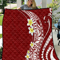 Hawaii Aloha Quilt Plumeria Vintage - Crimson LT7 Crimson - Polynesian Pride