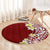 Hawaii Aloha Round Carpet Plumeria Vintage - Crimson LT7 - Polynesian Pride