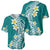 Hawaii Aloha Baseball Jersey Plumeria Vintage - Teal LT7 - Polynesian Pride