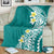 Hawaii Aloha Blanket Plumeria Vintage - Teal LT7 - Polynesian Pride