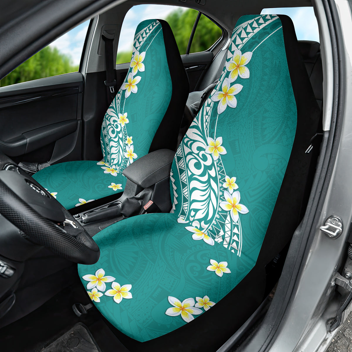 Hawaii Aloha Car Seat Cover Plumeria Vintage - Teal LT7 - Polynesian Pride