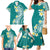 Hawaii Aloha Family Matching Mermaid Dress and Hawaiian Shirt Plumeria Vintage - Teal LT7 - Polynesian Pride