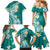 Hawaii Aloha Family Matching Mermaid Dress and Hawaiian Shirt Plumeria Vintage - Teal LT7 - Polynesian Pride