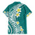 Hawaii Aloha Family Matching Mermaid Dress and Hawaiian Shirt Plumeria Vintage - Teal LT7 - Polynesian Pride