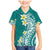 Hawaii Aloha Family Matching Mermaid Dress and Hawaiian Shirt Plumeria Vintage - Teal LT7 Son's Shirt Teal - Polynesian Pride