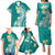 Hawaii Aloha Family Matching Puletasi Dress and Hawaiian Shirt Plumeria Vintage - Teal LT7 - Polynesian Pride