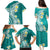 Hawaii Aloha Family Matching Puletasi Dress and Hawaiian Shirt Plumeria Vintage - Teal LT7 - Polynesian Pride