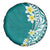 Hawaii Aloha Spare Tire Cover Plumeria Vintage - Teal LT7 - Polynesian Pride