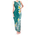 Hawaii Aloha Tank Maxi Dress Plumeria Vintage - Teal LT7 Women Teal - Polynesian Pride