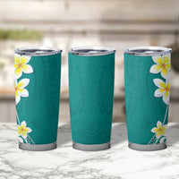 Hawaii Aloha Tumbler Cup Plumeria Vintage - Teal LT7 - Polynesian Pride
