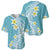 Hawaii Aloha Baseball Jersey Plumeria Vintage - Turquoise LT7 - Polynesian Pride