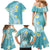 Hawaii Aloha Family Matching Mermaid Dress and Hawaiian Shirt Plumeria Vintage - Turquoise LT7 - Polynesian Pride