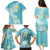 Hawaii Aloha Family Matching Puletasi Dress and Hawaiian Shirt Plumeria Vintage - Turquoise LT7 - Polynesian Pride