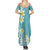 Hawaii Aloha Family Matching Summer Maxi Dress and Hawaiian Shirt Plumeria Vintage - Turquoise LT7 - Polynesian Pride