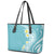 Hawaii Aloha Leather Tote Bag Plumeria Vintage - Turquoise LT7 - Polynesian Pride