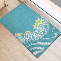 Hawaii Aloha Rubber Doormat Plumeria Vintage - Turquoise LT7 - Polynesian Pride