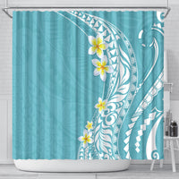 Hawaii Aloha Plumeria Vintage – Shower Curtain – Turquoise LT7 - Polynesian Pride
