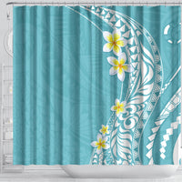 Hawaii Aloha Plumeria Vintage – Shower Curtain – Turquoise LT7 - Polynesian Pride