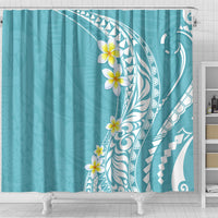 Hawaii Aloha Plumeria Vintage – Shower Curtain – Turquoise LT7 - Polynesian Pride
