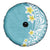 Hawaii Aloha Spare Tire Cover Plumeria Vintage - Turquoise LT7 - Polynesian Pride