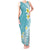 Hawaii Aloha Tank Maxi Dress Plumeria Vintage - Turquoise LT7 Women Turquoise - Polynesian Pride