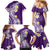 Hawaii Aloha Family Matching Mermaid Dress and Hawaiian Shirt Plumeria Vintage - Violet LT7 - Polynesian Pride