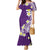 Hawaii Aloha Family Matching Mermaid Dress and Hawaiian Shirt Plumeria Vintage - Violet LT7 Mom's Dress Violet - Polynesian Pride