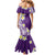 Hawaii Aloha Family Matching Mermaid Dress and Hawaiian Shirt Plumeria Vintage - Violet LT7 - Polynesian Pride