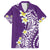 Hawaii Aloha Family Matching Short Sleeve Bodycon Dress and Hawaiian Shirt Plumeria Vintage - Violet LT7 Dad's Shirt - Short Sleeve Violet - Polynesian Pride