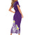 Hawaii Aloha Family Matching Short Sleeve Bodycon Dress and Hawaiian Shirt Plumeria Vintage - Violet LT7 - Polynesian Pride