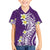 Hawaii Aloha Family Matching Short Sleeve Bodycon Dress and Hawaiian Shirt Plumeria Vintage - Violet LT7 Son's Shirt Violet - Polynesian Pride